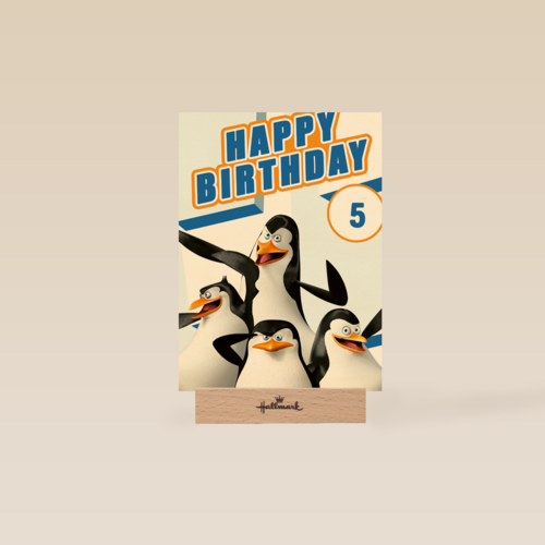 Penguins verjaardagskaart happy birthday