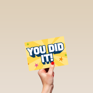 Complimentkaart you did it