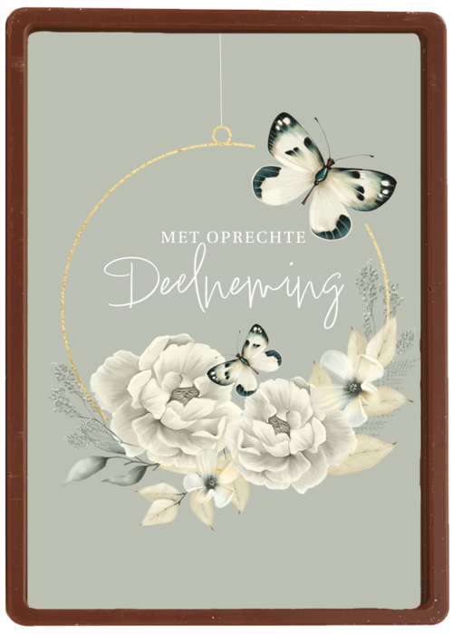 Oprechte deelneming met vlinders