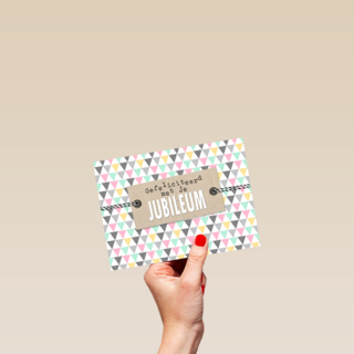 label jubileum pastel vlaggen