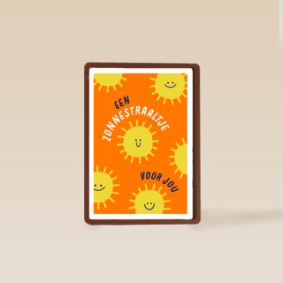 Hart onder de riem kaart een zonnetraaltje voor jou