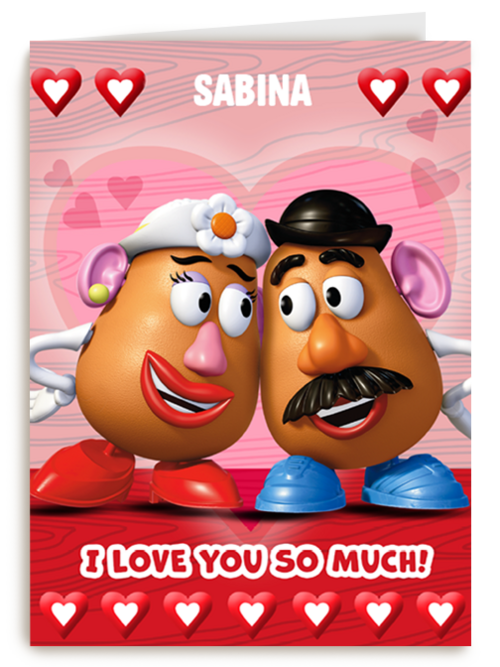 Toy Story liefde kaart Mr en Mrs Potatohead