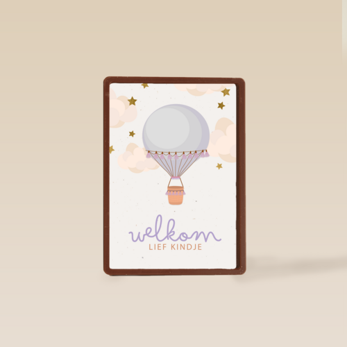 Adoptie felicitatiekaart luchtballon