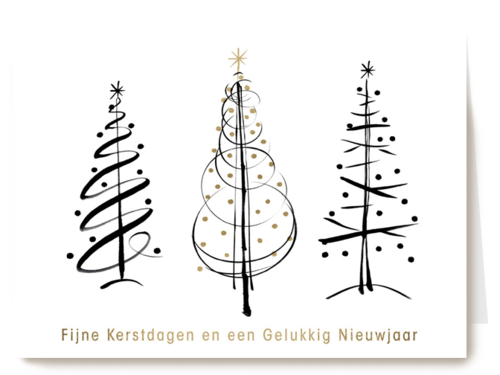 kerstkaart fijne kerstdagen en een gelukkig nieuwjaar kerst