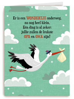 Zwangerschap leukste opa en oma ooievaar