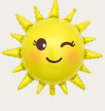 Ballon Knipogende Zon Geel