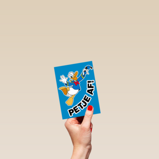 Complimentkaart Donald Duck petje af