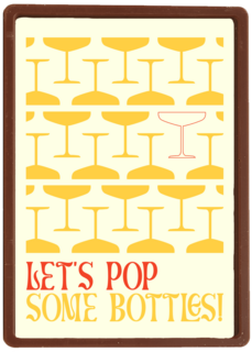 Nieuwjaar kaart lets pop some bottles