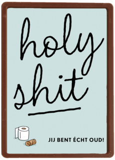 Verjaardagskaart man vrouw grappig holy shit