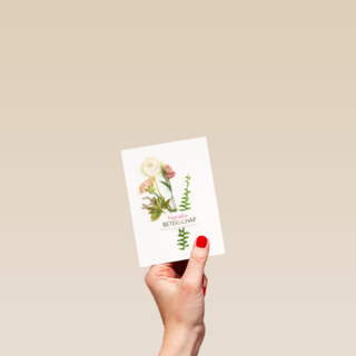 botanical kaart beterschap met een bloemetje