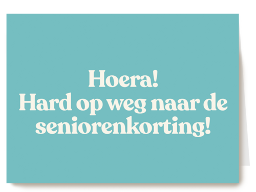verjaardag kaart man seniorenkorting