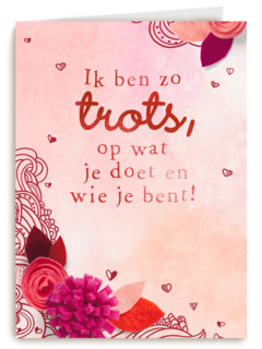 kaart klassiek ik ben zo trots op wie je bent