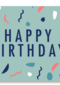 Happy Birthday met confetti