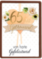 Huwelijkskaart 65 jaar getrouwd hart bloemen
