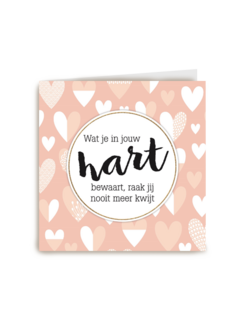 in je hart raak je het nooit meer kwijt kaart