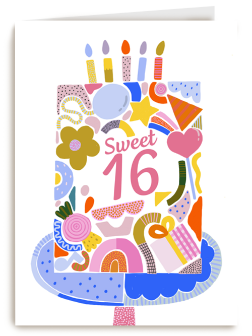 sweet 16 birthday met een taart