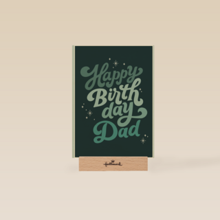 Stijlvolle verjaardagskaart met Happy birthday dad