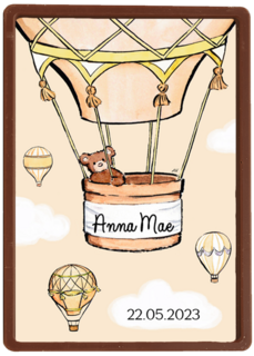 Geboorte felicitatie ballon met beer