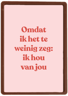 liefde kaart andc omdat ik het te weinig zeg ik hou van jou