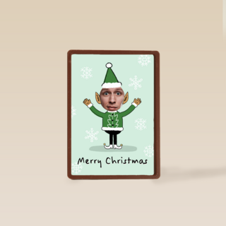 merry christmas met deze foto elf kaart