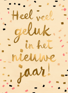 nieuwjaar kaart heel veel geluk in het nieuwe jaar