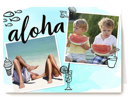 aloha in zomers blauw
