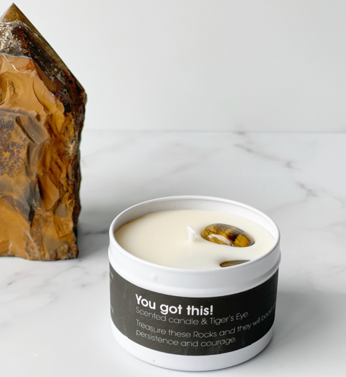 Rockstyle Geurkaars met Tijgeroog - You Got This