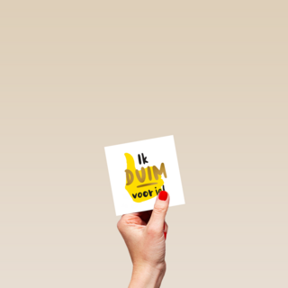 succes kaart ik duim voor je