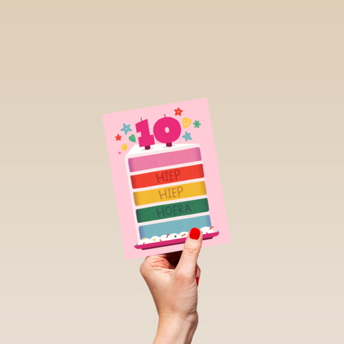 Hiep Hiep Hoera 10 jaar meisje