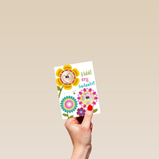 fotokaart bloemen heel erg bedankt