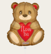 Ballon Beertje I Love You Multi