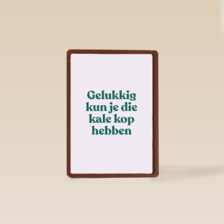 verjaardag kaart andc grappig gelukkig kun je die kale kop hebben