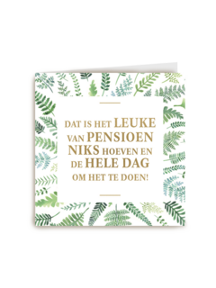 botanical kaart dat is het leuke van pensioen