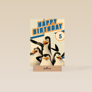 Penguins verjaardagskaart happy birthday