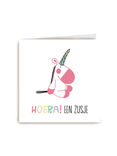 unicorn hoera een zusje