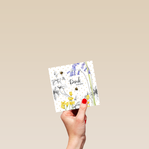 Kaart flowers by Marjolein Bastin Denk aan jou