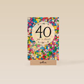 confetti 40 jaar in dienst