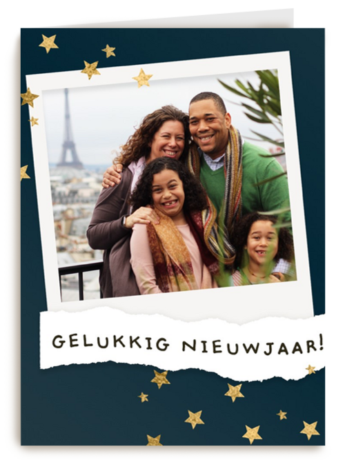 nieuwjaar fotokaart polaroid