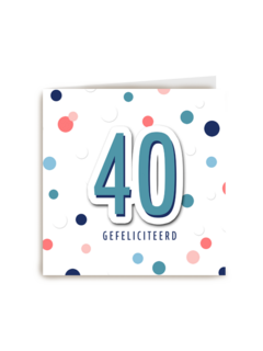 verjaardag kaart stijlvol leeftijd 40