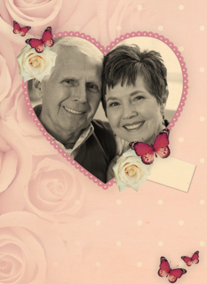 x jaar getrouwd in een hart met vlinders