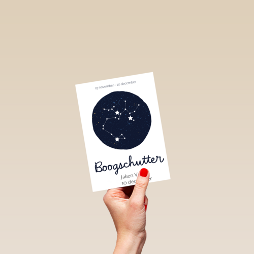 sterrenbeeld kaart boogschutter editable