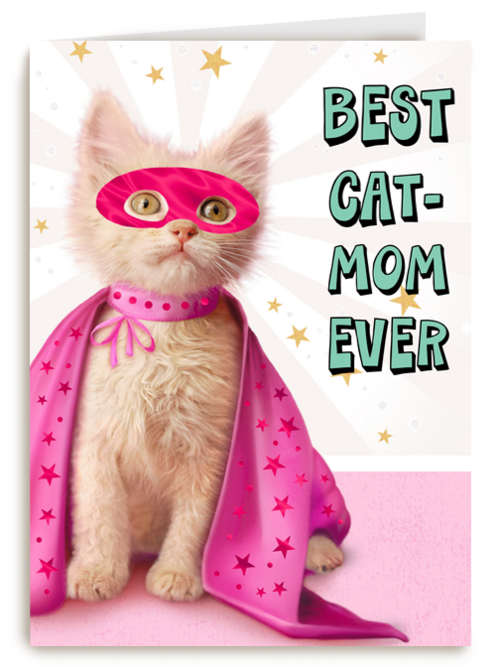 moederdagkaart humor best kat mom ever