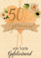 huwelijkskaart 50 jaar getrouwd hart bloemen