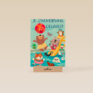 zwemdiploma kaart dieren zwembad