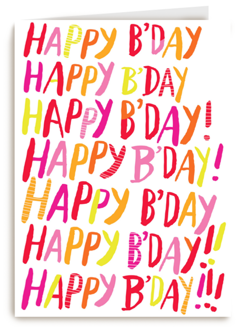 colourfull happy bday