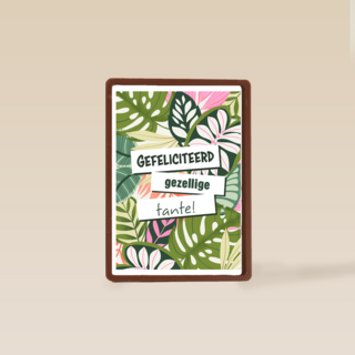 verjaardagskaart met jungle voor een tante