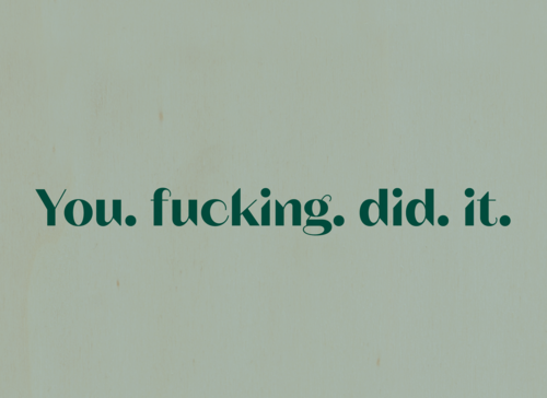 andC You fucking did it