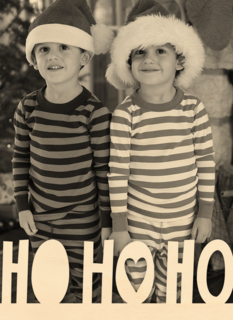 fotokaart met ho ho ho als tekst