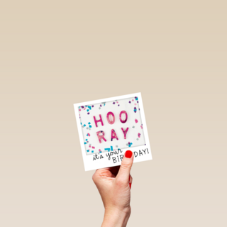 polaroid hoor ray its your birthday