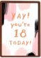 Verjaardagskaart jonge vrouw yay you are 18